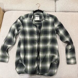 American Eagle Outfitters Green Plaid Shirt